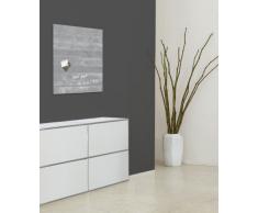 SIGEL GL168 Lavagna magnetica di vetro / bacheca di vetro Artverum, design calcestruzzo, 48 x 48 cm
