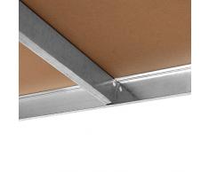 Deuba, scaffalatura a 5 ripiani resistente, industriale, per garage, in metallo zincato, mensole in MDF e acciaio senza bulloni, capacità da 875 kg, trasformabile in banco da lavoro, dimensioni: 180 x 90 x 40 cm, Silver, 1x Storage Shelf