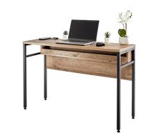 Iris Ohyama, Scrivania per computer/Tavolo da ufficio/Multi mobili di stoccaggio, Resistente ai graffi e allo sporco, Ufficio, Soggiorno - Desk with Cable Holder CDS-1150 - Cenere marrone