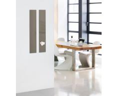 Sigel G1108 Artverum, bacheca / lavagnetta magnetica in vetro, dimensioni 12 x 78 cm Taupe