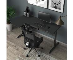 Dmora Rute, Scrittoio angolare, Scrivania Ufficio Multiuso, Tavolo da Lavoro salvaspazio, 80x140h75 cm, Nero