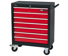 Draper Redline 80601 - Cassettiera Per Attrezzi, Con Ruote, A 7 Cassetti