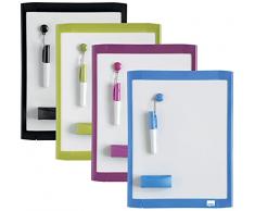 Nobo Quartet Lavagna Magnetica Cancellabile a Secco con Cornice, 216x280 mm, Blu