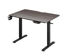 CASARIA Scrivania Regolabile in Altezza Ergonomica 2 Promemoria Timer Max. 120kg Portabevande