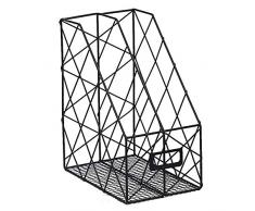 File mensola di giornale Magazine File Rack Nordic Ferro battuto bagagli Rack Office Desktop Rack dellorganizzatore di immagazzinaggio File Rack (Colore: Nero, Dimensione: 24.5X16X30CM)