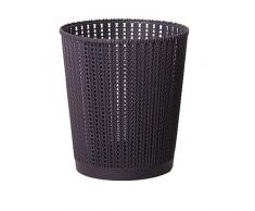 KAIKUN Cestino da Scrivania A Forma Barili di Archiviazione Desktop Tabella Cestino La Toeletta Studio Cute Mini Trash Can Portaoggetti Pieghevole Sospeso con Coperchio Fashion Dark Purple