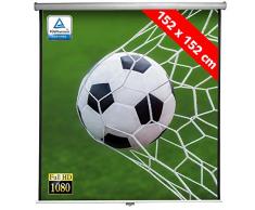 Bakaji Schermo per Proiezione Videoproiettore 84 Home Cinema Telo Proiettore 152 x 152 cm FULL HD TV
