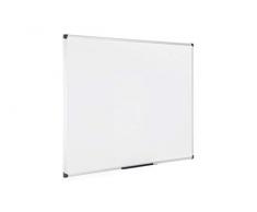 Bi-Office Lavagna Magnetica Bianca Maya Serie W, Con Cornice In Alluminio, Superficie Magnetica Acciaio Laccato, Angoli in ABS, 120x90 cm