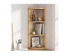 GAJUST Libreria Angolo Libreria in Legno Desktop Storage Organizer Free Style Display Mensola Countertop Libreria per Office Casa/Naturale/Scaffale a 3 Strati