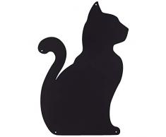 KalaMitica Gatto Design, Lavagna Magnetica da parete Antracite, Acciaio Scrivibile con Gessetti. Dimensioni 56x38x0,12cm