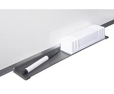 Bi-Office Maya - Lavagna Magnetica Bianca, 90 x 60 cm, Con Cornice In Alluminio, Superficie Magnetica Acciaio Laccato
