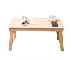 Tavolino Divano con Ruote Tavolo Tavolo pieghevole in legno massello, tavolo per laptop, tavolo pigro, tavolo da studio per dormitori per studenti, tavolo da colazione portatile, elegante tavolo da pr