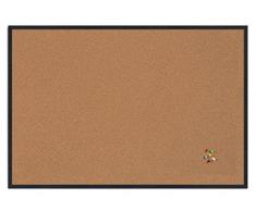 Bi-Office bacheca New Basic, Lavagna in sughero con cornice in MDF, 885x585 mm, Telaio Nero