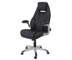 Mendler Poltrona ufficio HWC-A65 ecopelle design moderno nero