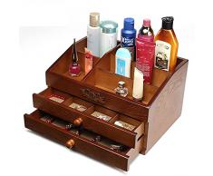 Organizer per Cosmetici in Legno/Tipo di Cassetto da Tavolo Organizer per Trucco Grande capacità Toeletta Scatola Portagioie Scatola Portaoggetti Scaffale per Prodotti per Lhome Office,B