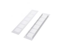 TEHAUX 2 Pz Armadio A Persiana Armadio Griglia in Lega Scarpe Sfiato Scarpa per Ventilazione Aria Griglia Rettangolare Lunghezza Copertura Mobili Cucina X Lavello Armadio Nero Alluminio