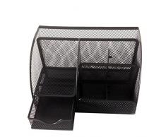 Pixnor Organizer portapenne Mesh cancelleria contenitore per ufficio scrivania (Nero)