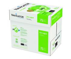 Navigator Eco-Logical Carta Premium per ufficio, Formato A4, 75 gr, Confezione da 5 risme da 500 Fogli