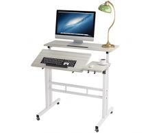 soges Scrivania,Scrivania Salvaspazio,Stand Up Desk,Regolabile Scrivania del Computer Workstation Mobile Desktop Sit-Stand Scrivania in Piedi,L Scrivania Aptop,80 * 30CM