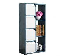 ZAW Libreria Libreria Libreria Storage Vetrina con Porta, Grande capacità Libreria, Multi-funzione Mensola per Home Office 78,6 * 24 * 104 cm (dimensioni : LD-A2Nordic Blu)