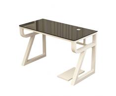 WSJTT Scrivania Multifunzionale Computer Temperato Superficie in Vetro Laptop Desk Studio Scrivania Scrivania Moderna Workstation Tabella for Home Office (Dimensioni: 47.2 * 23,6 Pollici)