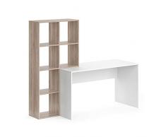 Vicco Scrivania Mara, Bianco/Sonoma, 59 x 167 cm