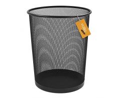 volila Cestino Ufficio, Cestino Carta, pattumiera Ufficio Leggera, Cestino Spazzatura, Cestino Carta cameretta (Nero)