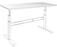 celexon Piano del tavolo – 150 x 75 cm – bianco – rivestito in resina melammina – piastra in ABS – ideale per casa, ufficio, riunioni e riunioni