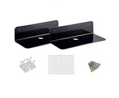 #N/a 1 paio Mensola a Muro Home Office Appeso a Parete Rack Multi-purpose Trasparente/Nero Optional - Nero