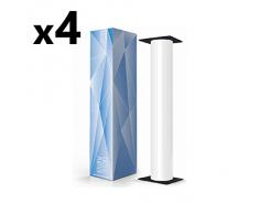Confezione 4 Rotoli Plotter cm 62,5x50 mt 90 gr/mq Anima 50 Carta Bianca A1