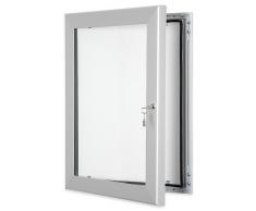 XL Displays - Bacheca con chiusura esterna, non appuntabile, in formato A4, con guarnizione impermeabile, per uso in interni o in esterni