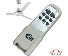 Kit Telecomando Universale Per Ventilatori A Soffitto Con Ricevitore Trasmettitore Viti Di Fissaggio Telecomando Con 3 Velocità Low High Med Luce Timer 1 - 2 - 4 Ore DCG VEKT10