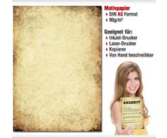 Paper-Media - Carta da lettere, DIN A5, effetto anticato, 100 fogli, 90 g/m²