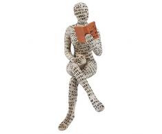 Haofy Statuetta da Donna in Resina Che Legge, Statua in Resina in Stile Pensatore per Ornamenti da Scaffale per Stampaggio Polpa di Lettura per la Decorazione del Desktop Dellhome Office(B)