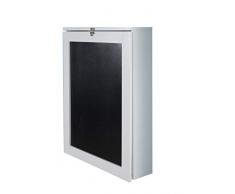 Phönix 805106WE scrivania York, Fissaggio a Parete, Pieghevole con Un Sacco di Spazio e ripiano Scomparti e Lavagna Frontale, 60 x 75 x 15,5 cm, Bianco