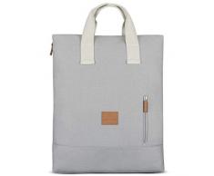 JOHNNY URBAN Zaino Donna e Uomo Grigio - Sam - Zainetto Moderno per lUniversità, lUfficio e il Tempo Libero - Zaini con Scomparto PC portatile 16 Pollici - Impermeabile
