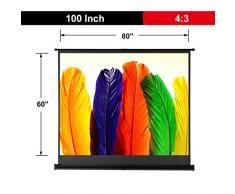 Excelvan 100" Diagonale 4:3 Rapporto di Aspetto 1.1 Guadagno Telo Proiettore HD Portatile con Treppiede Stabile