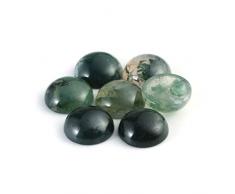 MRXFN Cristallo Grezzo 10 pz/Lotto Pietra Naturale Cabochon for Fai da Te Anello Orecchino Braccialetto Collana Fare Gioielli Decorazione Scrivania A Casa (Color : Green Agate, Size : 3.94in)
