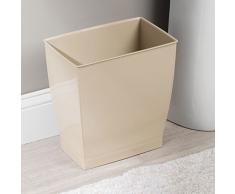 InterDesign, Cestino per Rifiuti, in Plastica, 18 cm x 28,5 cm x 30,5 cm, 11 Litri, Beige (Taupe)