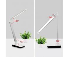 Merisny 12W LED Lampade da tavolo a 4 livelli Touch Dimmer a LED Tavolo pieghevole da tavolo a LED da ufficio portatile Lampada da lettura notturna