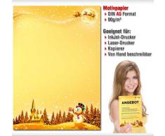 Paper-Media - Carta da lettere, formato A5, motivo feste natalizie, 50 fogli, 90 g/m²