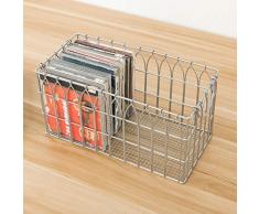 GWXJZ Porta CD e Dvd Scaffale per CD Home Office Scaffale per Desktop Scaffale per Metallo Scaffale L30.5 * W15.5 * H15CM