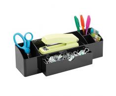 InterDesign, organizer con cassetto da scrivania per gli accessori dellâufficio, nero