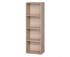 Iris Ohyama, Mobile contenitore/Scaffale portaoggetti/Mobili per ufficio/Organizzatore per ufficio/Mobili con ripiano, Modulare,Design, Ufficio, Casa-Office Basic Rack-CX-4FN-Marrone chiaro