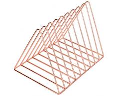 HEEPDD Scaffale in Metallo Oro Rosa Scaffale in Ferro Libreria a Triangolo Home Office