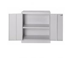 COARME Armadio armadietto lamiera metallo 60x40x80cm 1 ripiano multiuso ufficio 00811P