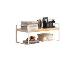Libreria Verticale Bookshelf Desktop Iron Art Storage rack Piccola libreria CD Scaffale for ripiani Singolo Square Square Smallshelf 11.81 pollici Long Adatto per lhome office della camera da letto d