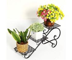 LYLSXY Stand Plant, Stand Flower, Office Spalato Piano Subway Art Art Multi-Layer Stand Basamento, Piccolo Scaffale,Nero