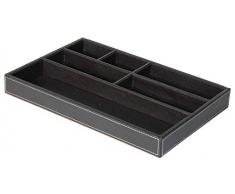 Osco - Cassettiera da scrivania in ecopelle, colore: Marrone