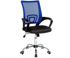 La sedia spagnola Ribadeo Sedia di Ufficio senza poggiatesta 61x58x89 cm blu